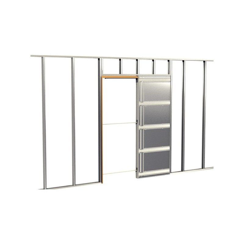 INTHER CHASSIS SIMPLE ENDUIT PORTE COULISSANTE POUR PLATRE