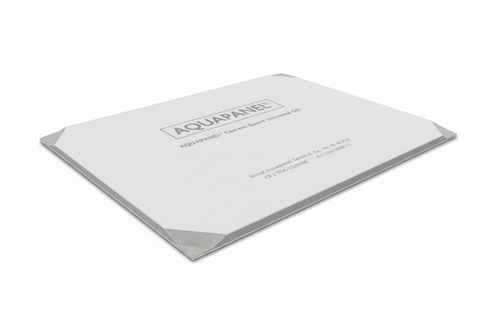 Aquapanel board with beveled edges