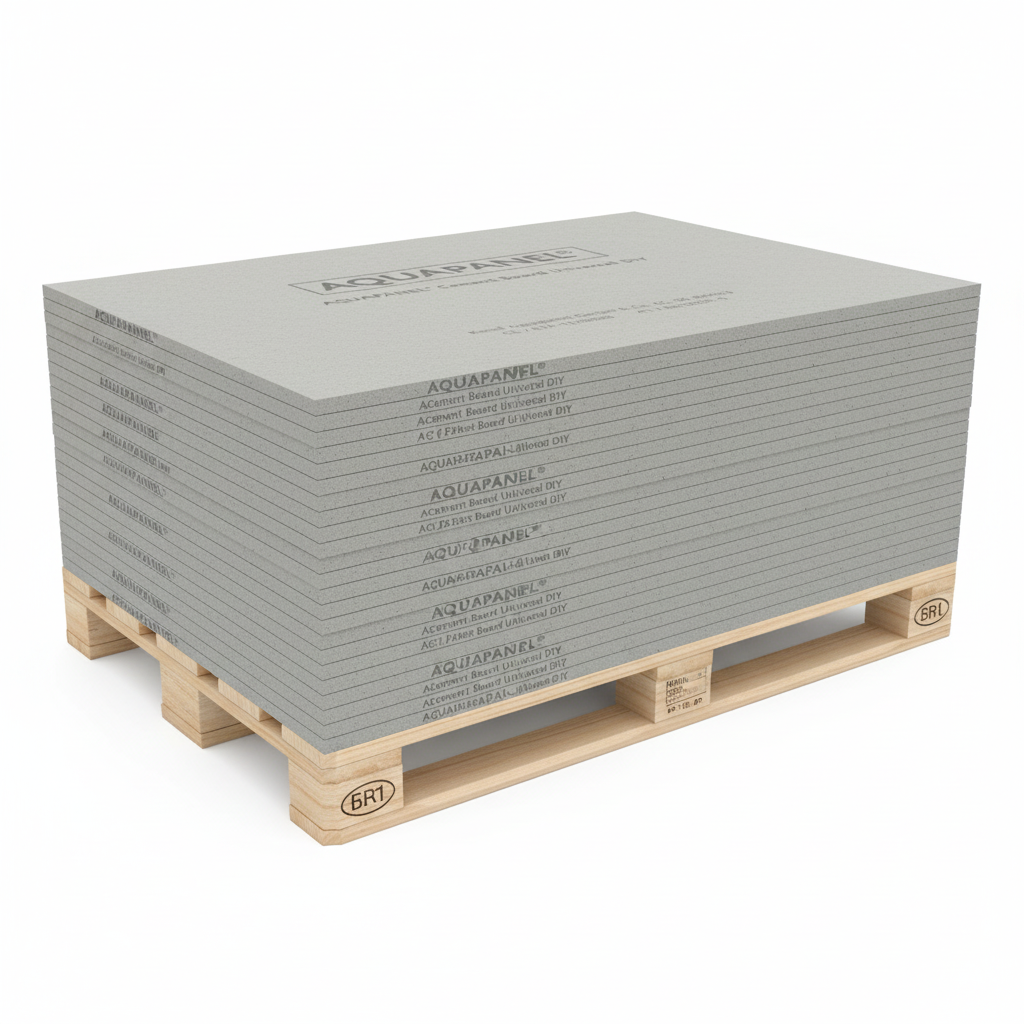 Aquapanel boards on wooden pallet