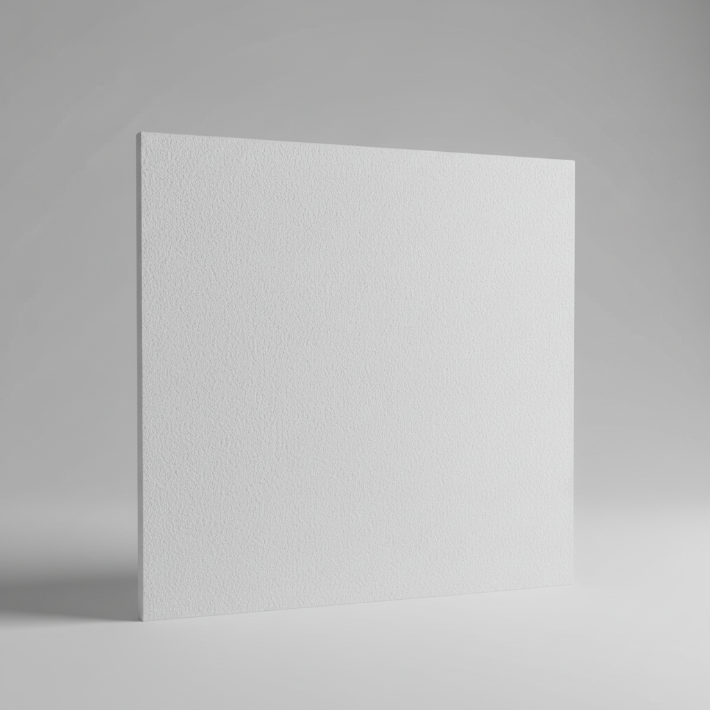 Gypsum tile with light gray background