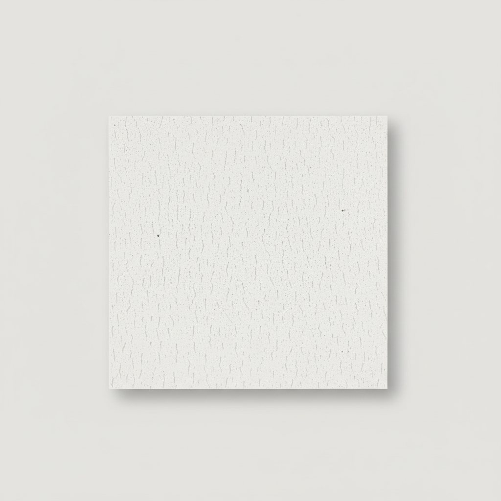 Gypsum tile with light gray background