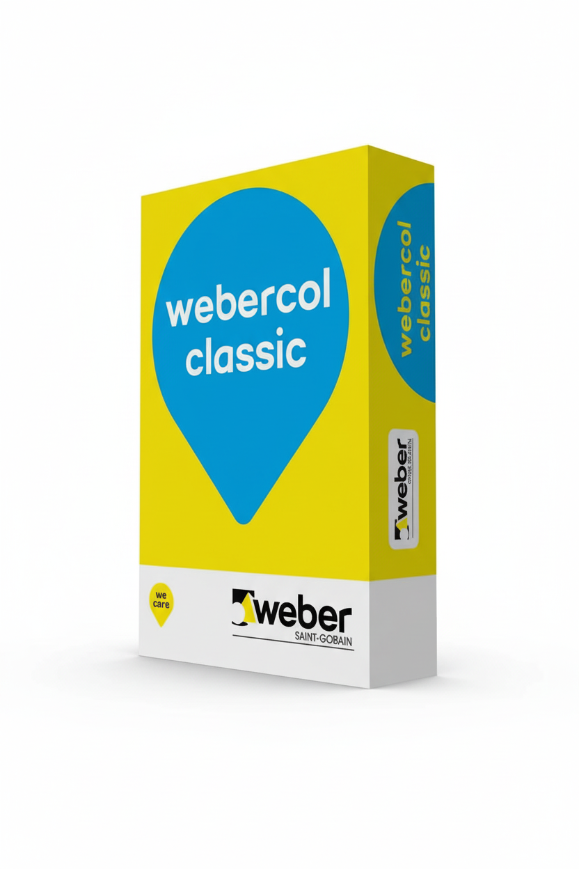 Weber webercol classic adhesive bag - gray background